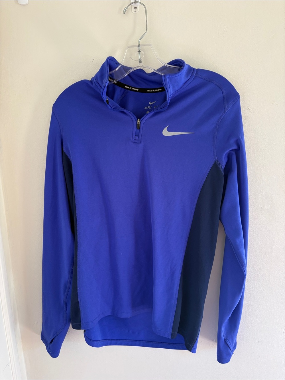 Nike Royal Blue and Navy Quarter-Zip Pullover